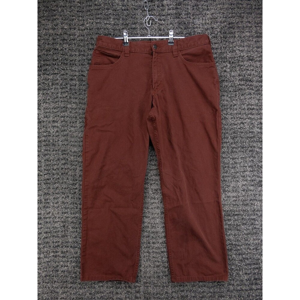 Carhartt Pants 34x28 Actual 34x27 Rust Brown Relaxed Rugged Flex Canvas Workwear
